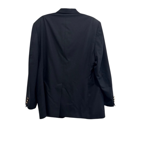 Brooks Brothers Blazer Suit Jacket Blazer Black Men's Size 45R Brooksease Wool - Picture 2 of 8